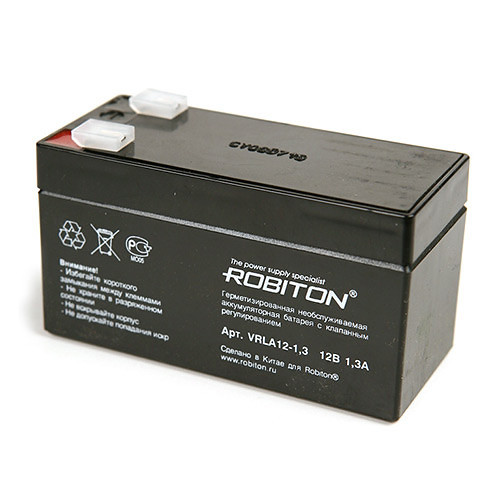 Аккумулятор 12V 1,3Аh Robiton VRLA12-1.3