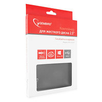 Внешний корпус 2.5" Gembird EE2-U2S-40Р,  USB 2.0, SATA пластик черный