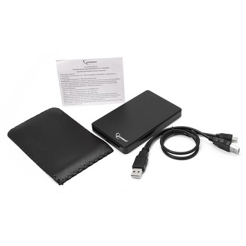 Внешний корпус 2.5" Gembird EE2-U2S-40Р, USB 2.0, SATA пластик черный - фото 3 - id-p111261981