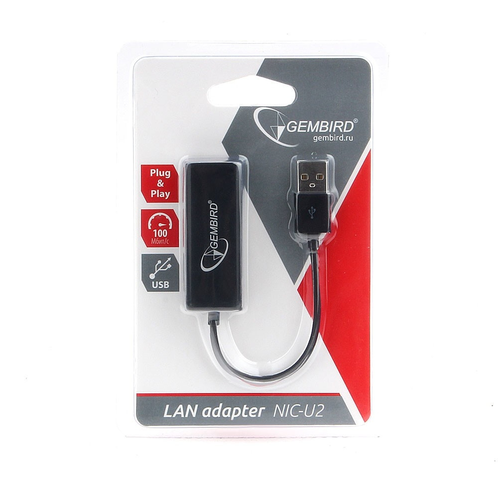 Сетевой адаптер Ethernet Gembird NIC-U2 USB 2.0 - Fast Ethernet adapter - фото 1 - id-p111262739