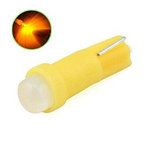 Автомобильная LED лампа Т5 мм пластик 1св (5050) залитый Желтый