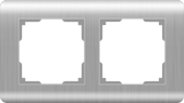 Werkel WL12-Frame-02 Рамка на 2 поста (серебряный) - фото 1 - id-p111518032