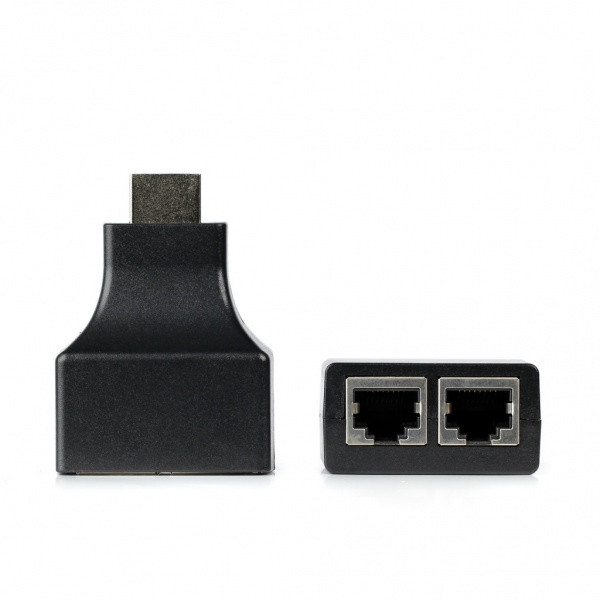 Переходник - Адаптер для передачи HDMI сигнала по витой паре UTP 5e/6, до 30 м. (в компл. 2 адаптера - фото 1 - id-p146001931
