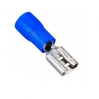 Клеммы плоские изолированные REXANT синие большие мама 08-0433