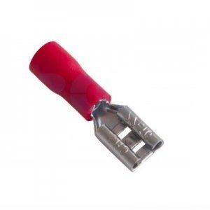 Клеммы плоские изолированные REXANT красные большие мама 08-0413