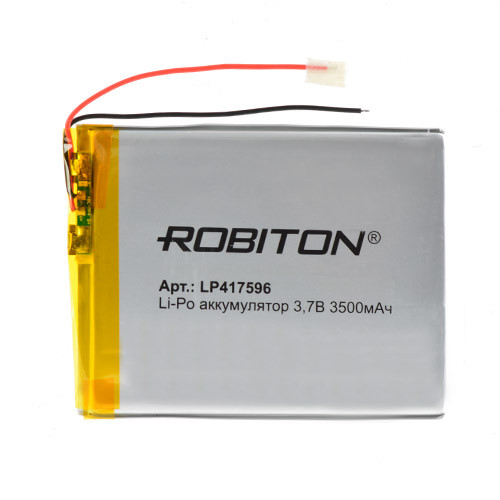 Аккумулятор Li-Po LP417596 3,7V 3500 mAh Robiton - фото 1 - id-p97073344