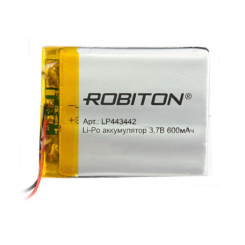 Аккумулятор Li-Po LP443442 3,7V 600 mAh Robiton - фото 1 - id-p97073399