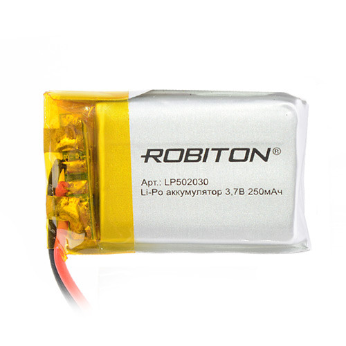 Аккумулятор Li-Po LP502030 3.7V 250 mAh Robiton - фото 1 - id-p97073667