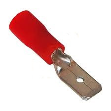 Клеммы плоские изолированные REXANT красные большие папа 08-0313