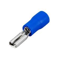 Клеммы плоские изолированные REXANT синие малые мама 08-0431