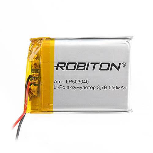 Аккумулятор Li-Po LP503040 3.7V 550 mAh Robiton