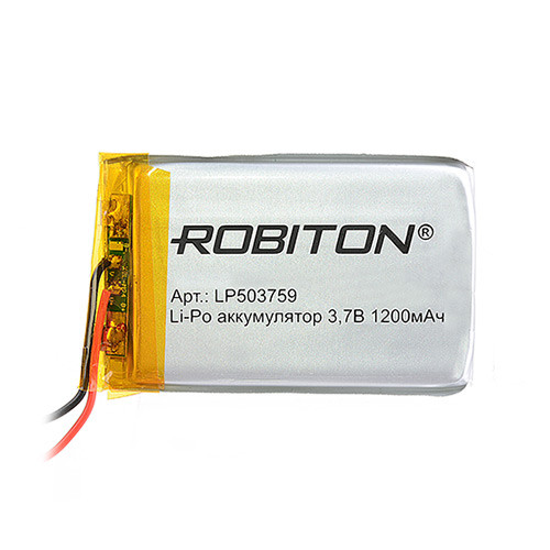 Аккумулятор Li-Po LP503759 3.7V 1200 mAh Robiton