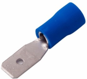 Клеммы плоские изолированные REXANT синие малые папа 08-0331