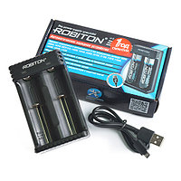 Зарядное устройство для Li-ion АКБ автомат ROBITON Li-2 для 2х18650 (шнур micro USB)