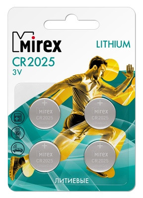 Батарейка CR2025 Mirex - фото 2 - id-p146002041