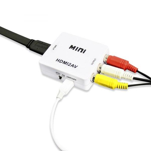 Переходник конвертер HDMI на 3RCA mini - фото 3 - id-p99131776