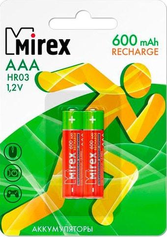 Аккумулятор NI-MH AAA 600mAh Mirex 2BL - фото 1 - id-p118892767