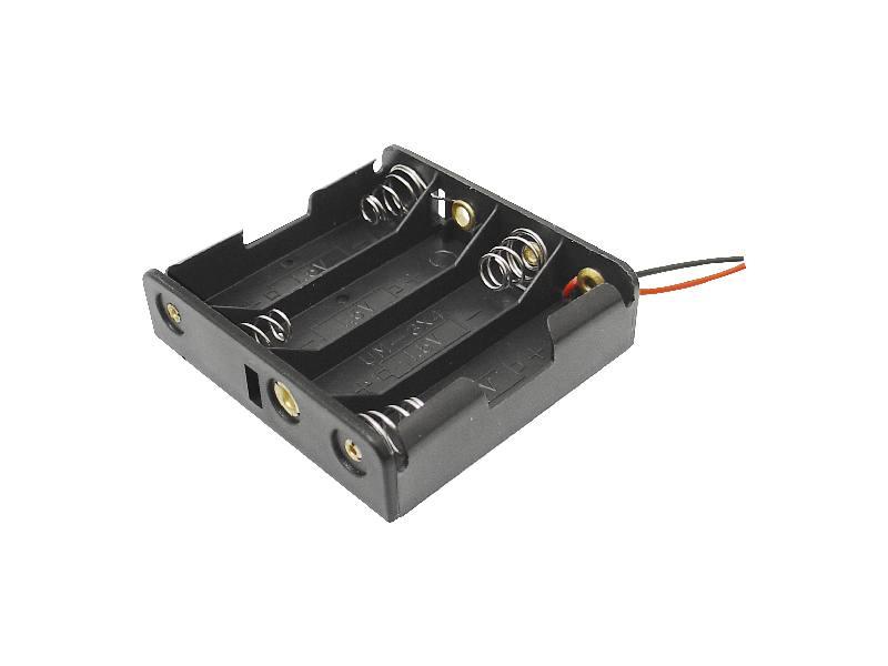 Отсек для батареек 4xАА плоский LEXTON LX3201 с проводом