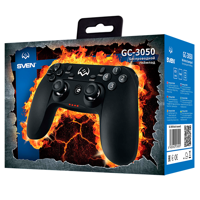 Геймпад беспроводной SVEN GC-3050, для Sony PlayStation 3/Android/PC