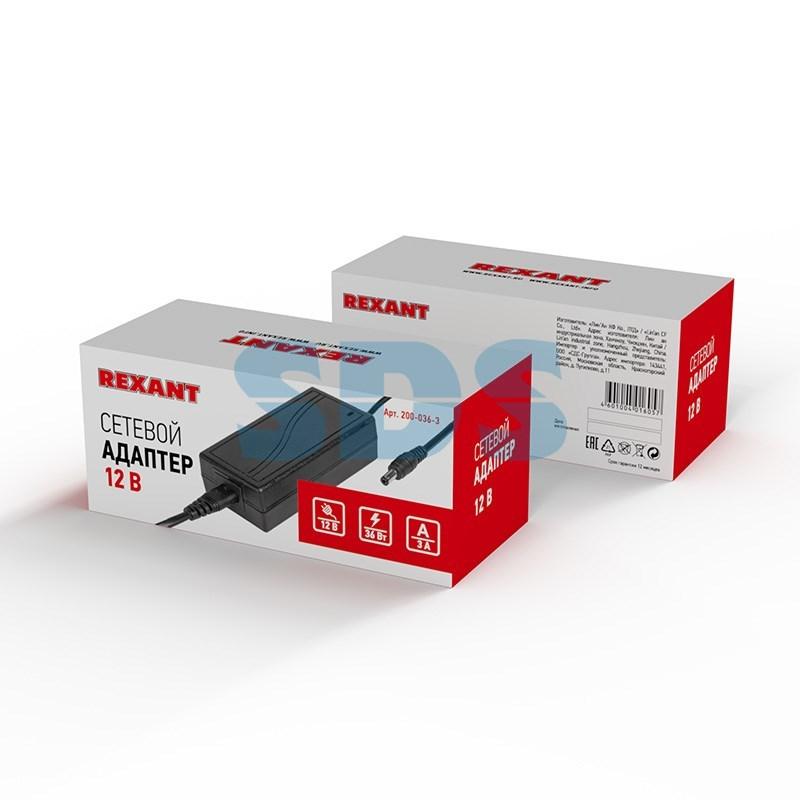 Блок питания Rexant 12V 3А 36W IP23 с разъемом 5,5х2,1 200-036-3 - фото 3 - id-p146002086