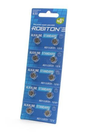 Батарейка AG11 (LR721) Robiton 10BL