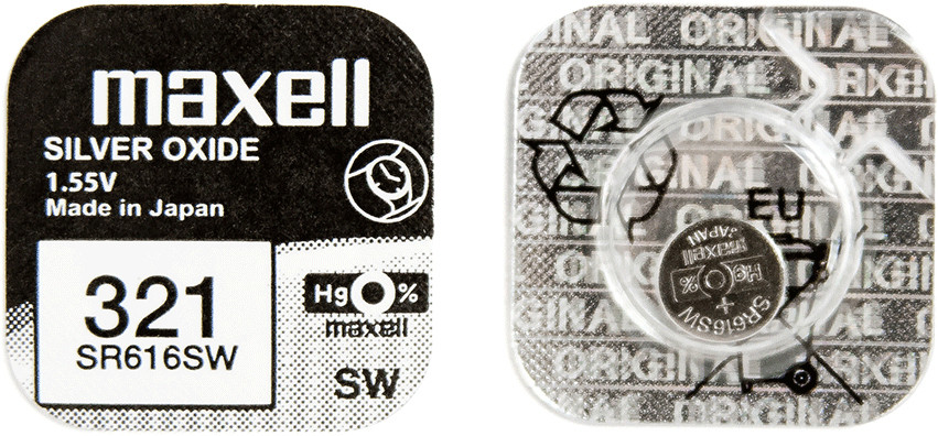 Батарейка Maxell SR616 (321) 1BL - фото 2 - id-p99647208