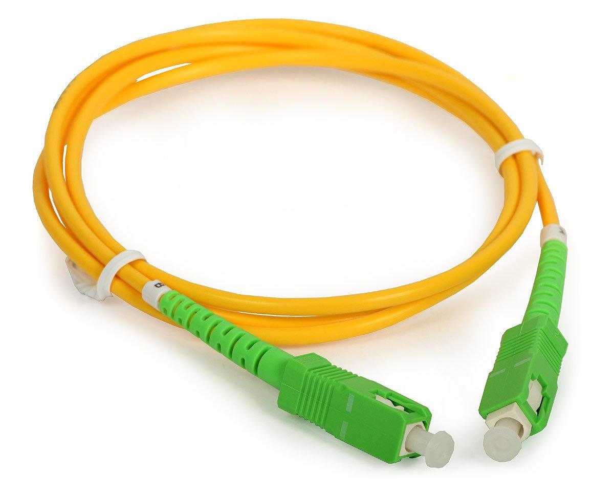 Оптический шнур Patch Cord SC/APC-SC/APC 10м (Зеленый - зеленый) - фото 1 - id-p99998354