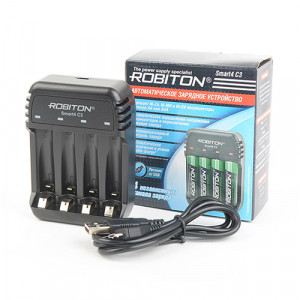 Зарядное устройство для NI-MH, NI-CD и NI-ZN АКБ ROBITON Smart4 C3 - фото 1 - id-p101123836