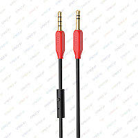 Кабель AUX Hoco UPA12 (аудио) 3.5 Jack 4 pin - 3.5 Jack 1м с микрофоном черный