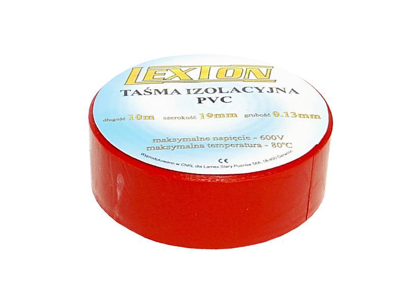 Изолента ПВХ LEXTON 10m/19мм Красная LXSC041CZER - фото 1 - id-p146002540