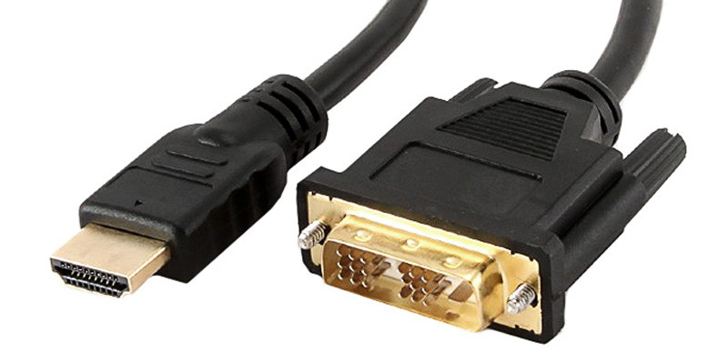 Кабель HDMI - DVI-D Cablexpert 1,8м (single link, черный, позол.разъемы, экран,) - фото 1 - id-p146002576