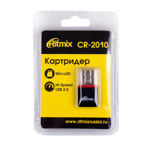 Картридер RITMIX CR-2010 Black microSD - фото 1 - id-p103807571