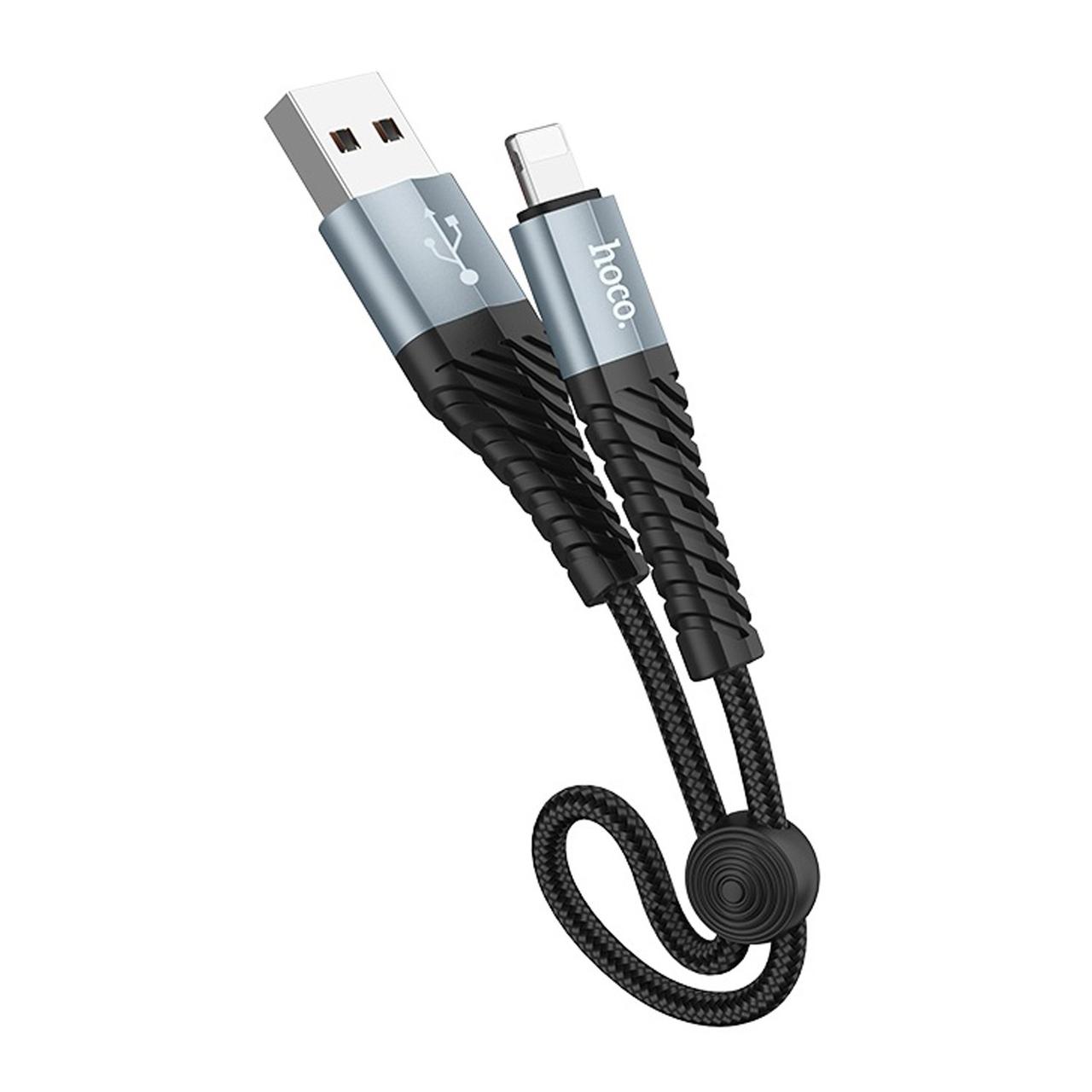 Кабель Micro USB HOCO X38 0.25м, 2,4A черный - фото 2 - id-p125181834