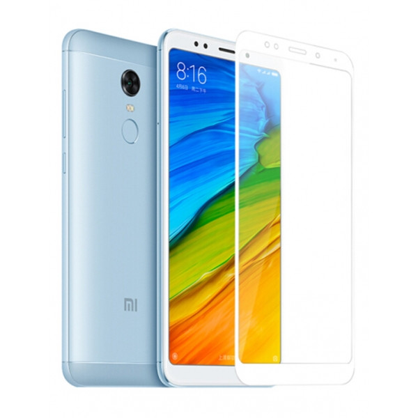 Защитное стекло Xiaomi Redmi Note 5 Plus (Белое) с полной проклейкой EXPERTS FULL SCREEN GLASS 9D