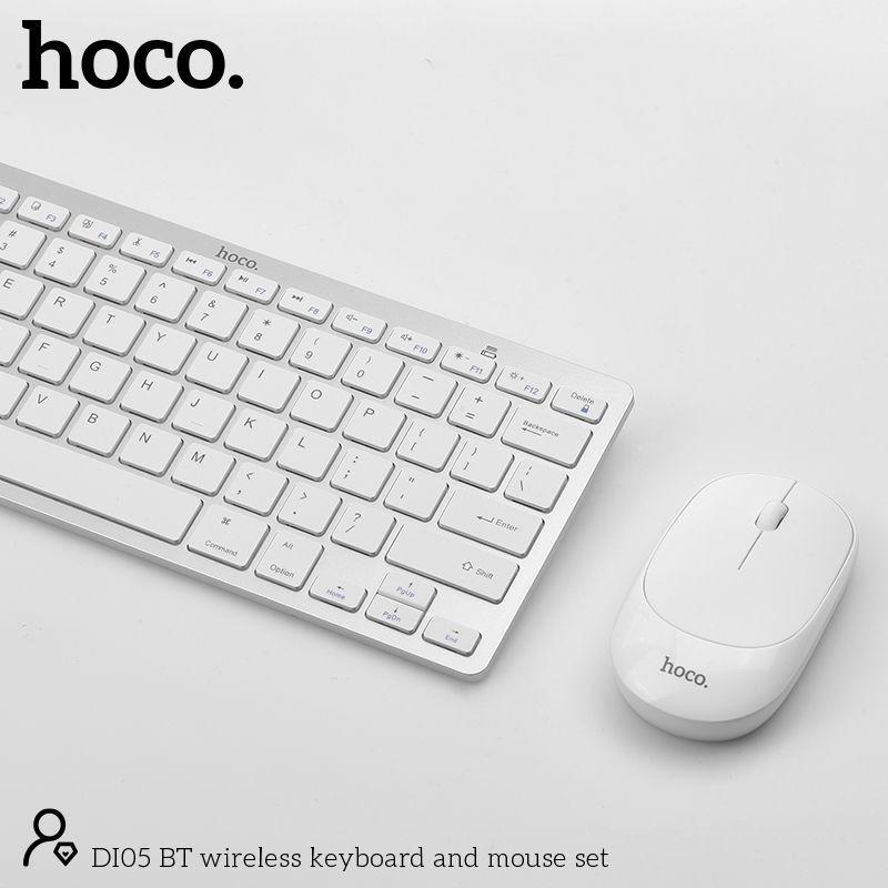 Комплект беспроводной клавиатура + мышь беспроводной Hoco DI05 (Bluetooth 3.0) цвет: белый - фото 3 - id-p146002929
