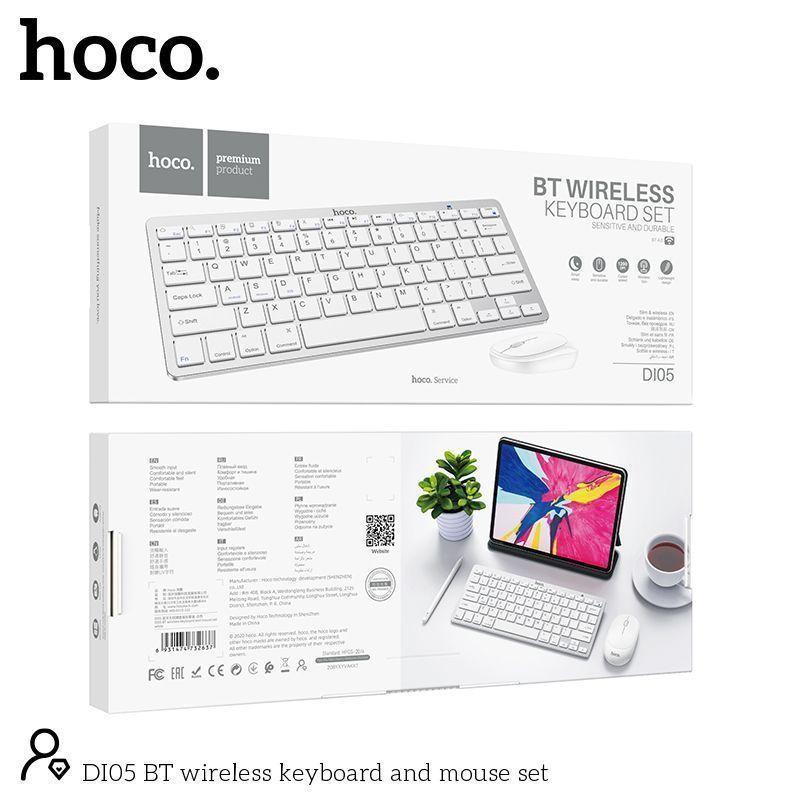 Комплект беспроводной клавиатура + мышь беспроводной Hoco DI05 (Bluetooth 3.0) цвет: белый - фото 5 - id-p146002929