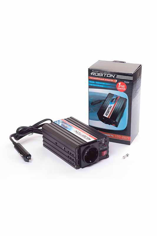 Автомобильный инвертор ROBITON 12V-220V R200 150W с USB выходом