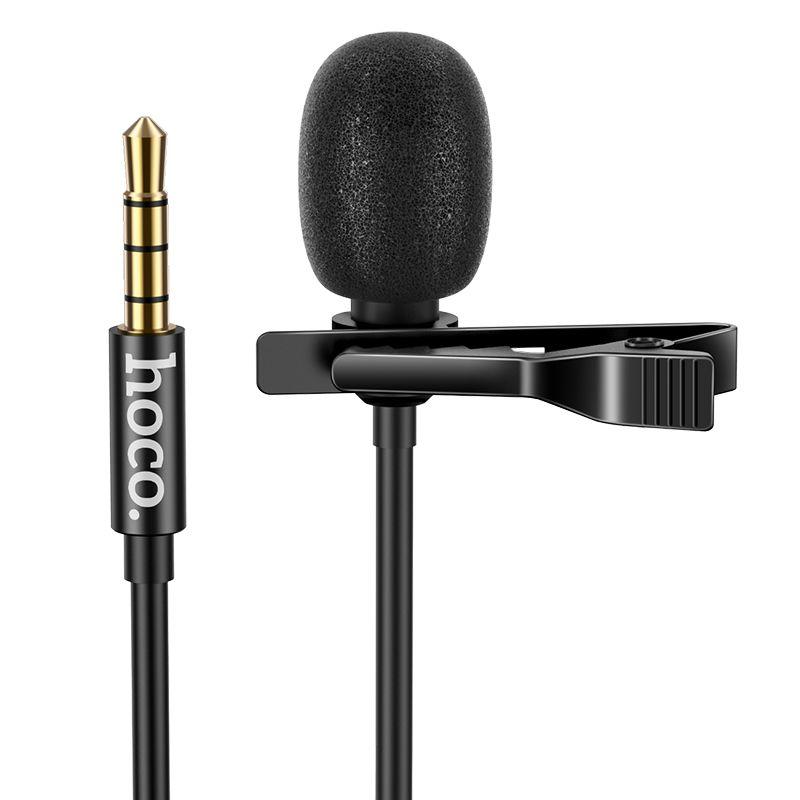 Микрофон петличный Hoco DI02 2 м. черный (4 pin) - фото 1 - id-p135553866