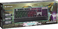 Клавиатура проводная игровая Defender Annihilator GK-013 RU,RGB подсветка 45013