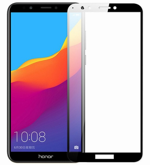 Защитное стекло Huawei Honor 7C PRO (Черное) с полной проклейкой EXPERTS FULL SCREEN GLASS 9D - фото 1 - id-p108067660