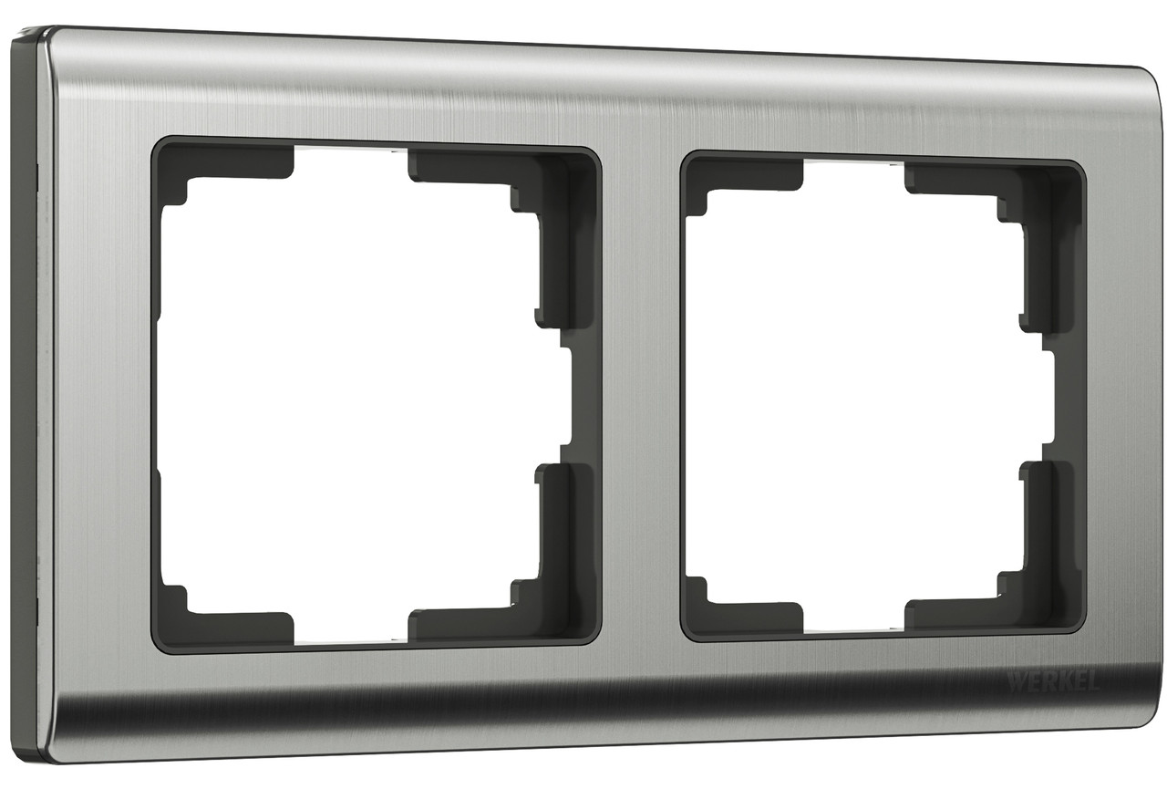 Werkel WL02-Frame-02 Рамка на 2 поста (глянцевый никель)