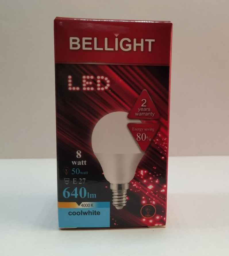 Лампа светодиодная Шар G45 8W E14 3000K BELLIGHT - фото 1 - id-p108412767