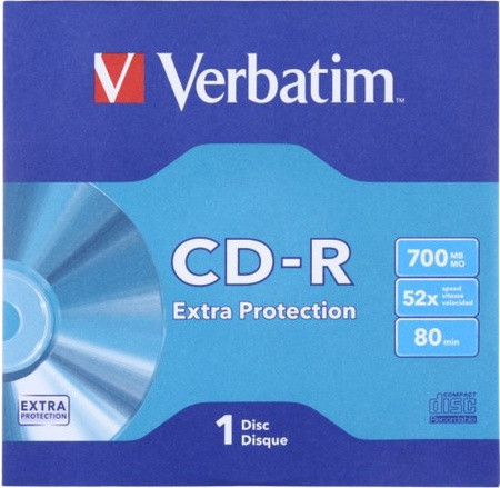 Диск CD-R 700MB 52x Verbatim DL Extra Protection в бумажном конверте - фото 1 - id-p108462777