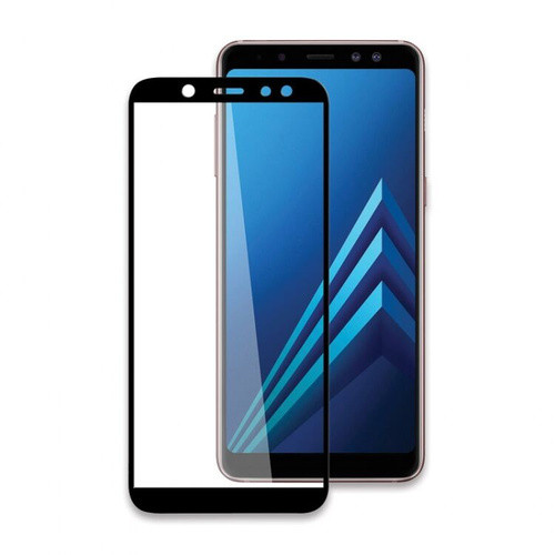 Защитное стекло Samsung A7 A750 (Черное) с полной проклейкой EXPERTS FULL SCREEN GLASS 9D