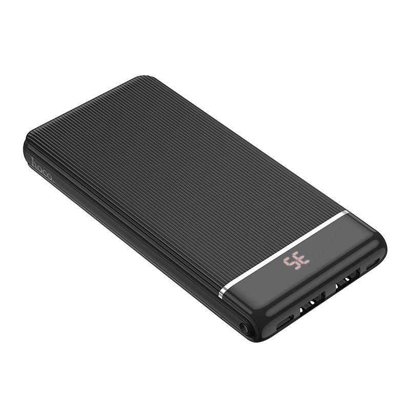 PowerBank HOCO J59 10000mAh цвет: черный (Вход: Micro-USB + Type-C + Lightning, Выход: 2USB 2A) LED - фото 2 - id-p146001790