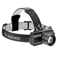 Фонарь с АКБ КОСМОС KocH3WZoo (3W ХРЕ с зумом, Li-ion 1200mAh, зарядка micro USB, шнур в комплекте)