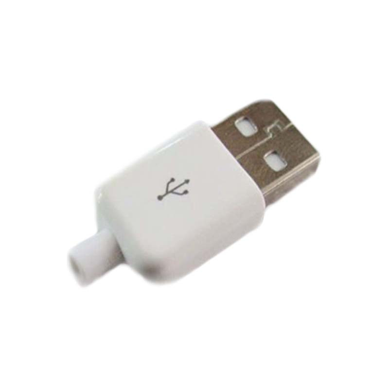 Штекер USB 2.0 на провод под пайку Белый (02166)