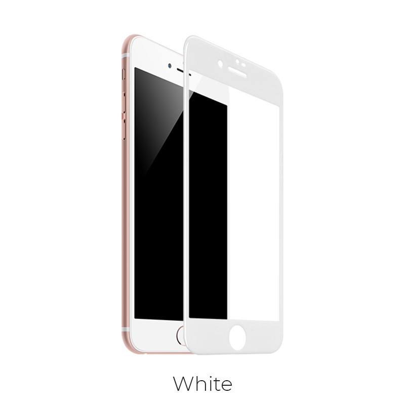 Защитное стекло iPhone 7 Plus/8 Plus (Белое) с полной проклейкой HOCO G1 - фото 1 - id-p147658009