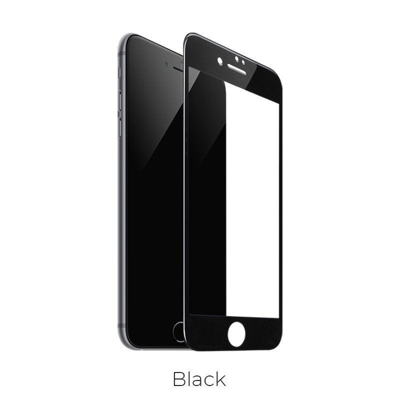 Защитное стекло iPhone 7 Plus/8 Plus (Черное) с полной проклейкой HOCO G1 - фото 1 - id-p147658010