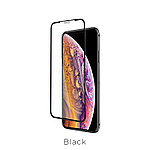 Защитное стекло iPhone XS Max/11 Pro Max (Черное) с полной проклейкой HOCO G1